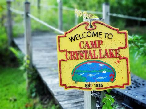 Camp Crystal Lake Wood Carved Sign - Etsy