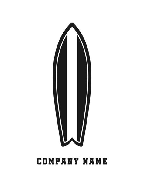 Surfboard silhouette icon. Simple modern minimal flat style. Surfing ...