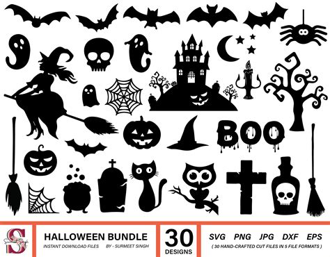 Halloween Bundle Svg, Halloween Silhouette Cut Files on Behance