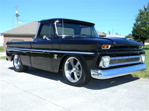 Black Chevrolet c10 truck | Chevy trucks lowered, Chevy trucks, Classic cars trucks