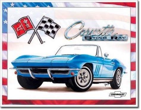 Chevrolet Corvette Sign Garage Vintage Tin Sign Man Cave | Etsy