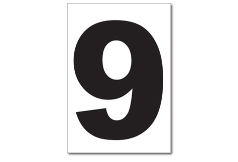 Vinyl Numbers, Number 9 Sticker - H.H.H. Incorporated Waste Decals