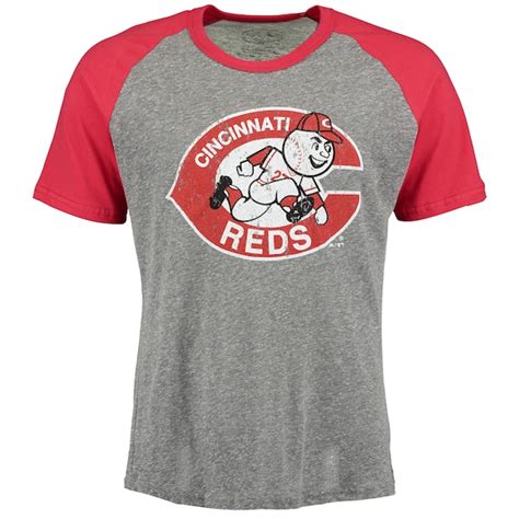 Men's Cincinnati Reds Majestic Threads Heather Gray/Red Cooperstown ...