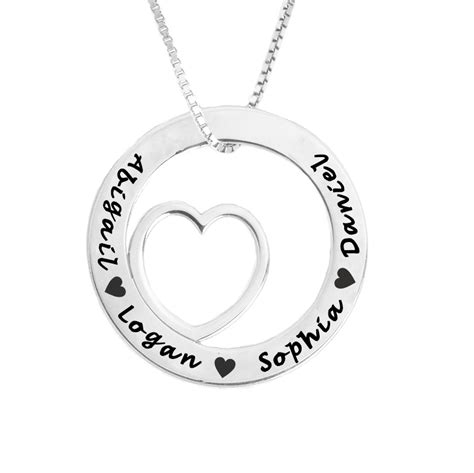 GiftNameNecklace - Engraved Love Name Necklace Sterling Silver