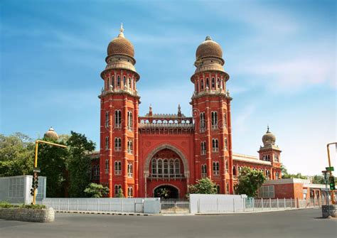 Chennai High Court the Ancient High Courts of India Madras High Court, Chennai Stock Photo ...