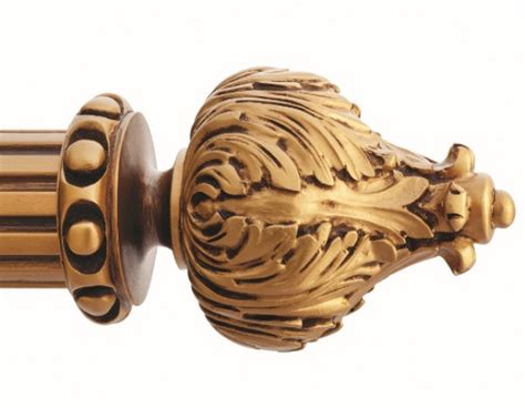 Michael Curtain Rod Finial for 2 1/4" Wood Drapery Rods~Pair