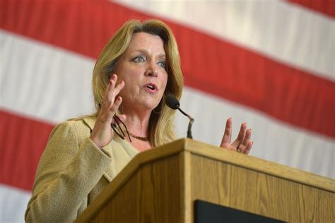 Secretary of the Air Force Deborah Lee James speaks during a basewide all-call at Hanscom Air ...