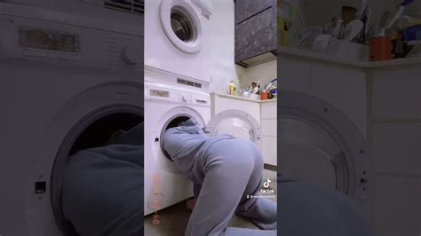 stuck in washing machine - YouTube