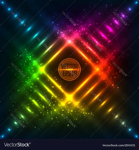 Rainbow neon grid background Royalty Free Vector Image