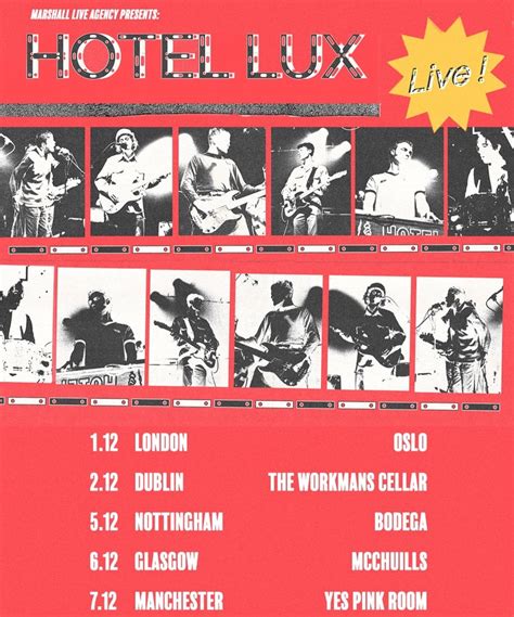 Hotel Lux - 2023 UK Tour - 07 December 2023 - YES - Event/Gig details ...