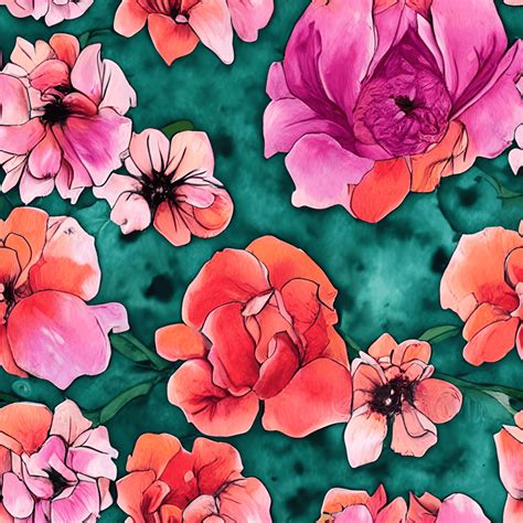 Seamless Minimalist Floral Pattern · Creative Fabrica