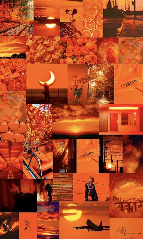 Orange Aesthetic Collage Wallpapers - Wallpaper Cave