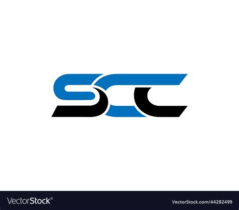 Creative abstract letter scc logo icon design Vector Image