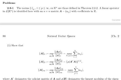 linear algebra - Why is that the matrix $1$-norm and $\infty$-norm are ...