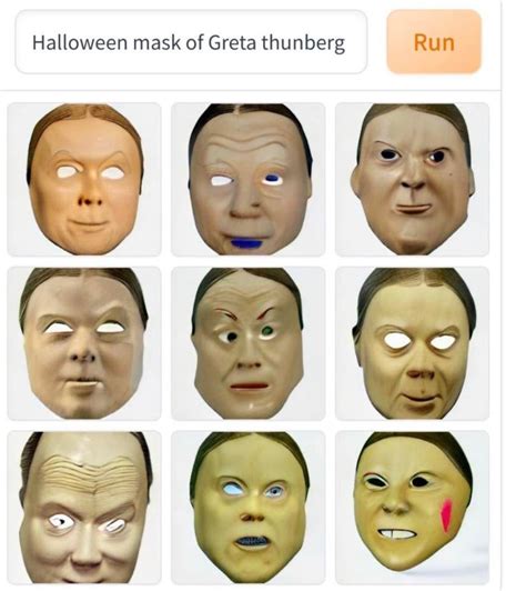 Halloween mask of Greta Thunberg : r/weirddalle