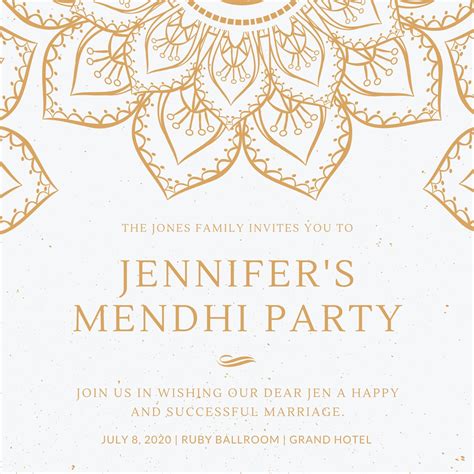 Free Mehndi Invitation Templates