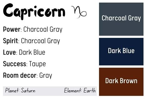 Capricorn Color Palette and Meanings (+ Colors to Avoid)