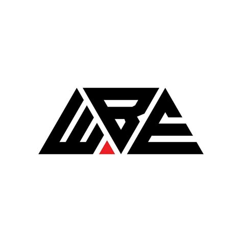 WBE triangle letter logo design with triangle shape. WBE triangle logo design monogram. WBE ...