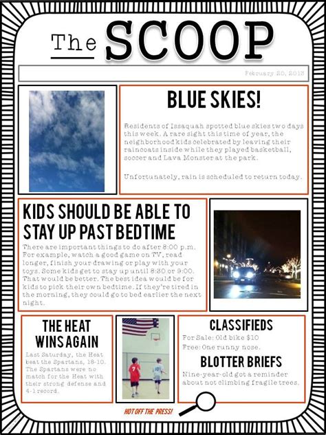 The Scoop: Editable Student Newspaper Template | Student newspaper, Newspaper template, School ...