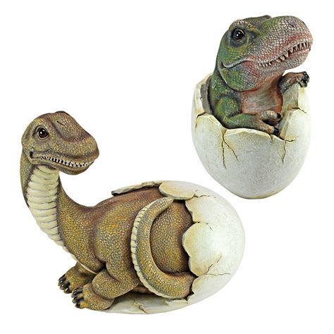 Design Toscano 2 Piece Baby Dinosaur Egg Hatchling Statues Set & Reviews | Wayfair | Dinosaur ...