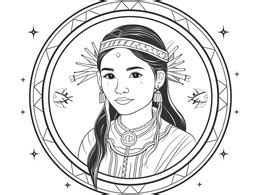 Native American Sacagawea Coloring - Coloring Page