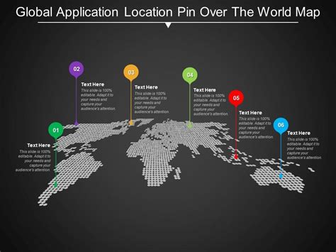 Global application location pin over the world map | Presentation ...