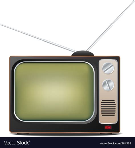 Retro tv set Royalty Free Vector Image - VectorStock