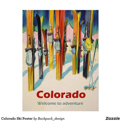 Colorado Ski Poster | Zazzle | Snow canvas, Ski posters, Snow art