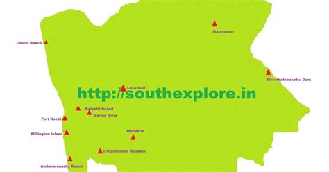 ERNAKULAM TOURIST MAP | TOURIST PLACES IN ERNAKULAM - KERALA ~ SOUTH ...