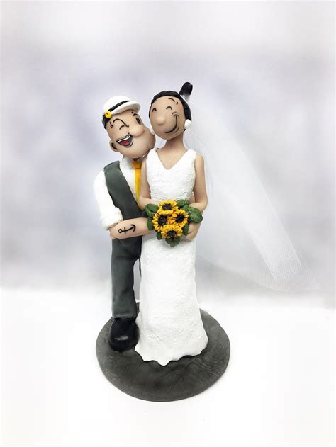 Popeye and Olive Oyl Cake Topper Specialty Cake Topper - Etsy | Popeye and olive, Custom wedding ...