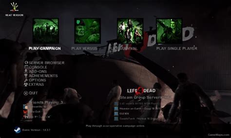 L4D2 Main Menu Style (Mod) for Left 4 Dead - GameMaps.com