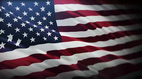 American Flag waving animation. Concept of Memorial Day, 4th of July, Independence Day, Veterans ...