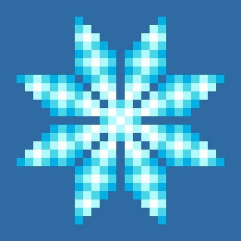 '8-Bit Pixel Crystalline Snowflake' Art Print - wongstock | Art.com | Pixel art, Pixel art ...