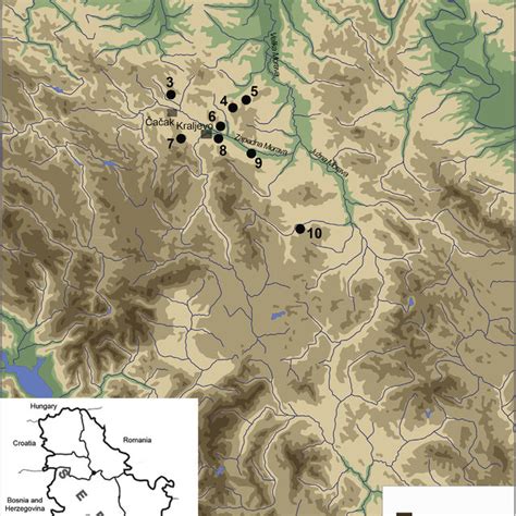 Map of the Vinča culture sites mentioned in the text: 1. Vinča-Belo... | Download Scientific Diagram