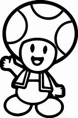 Toad Mario Coloring Pages sketch template