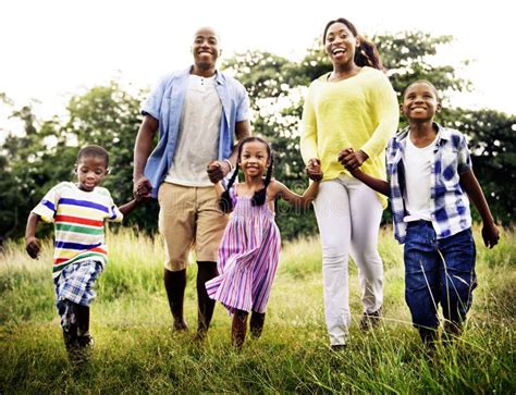 African Family Happiness Holiday Vacation Activity Concept Stock Image ...