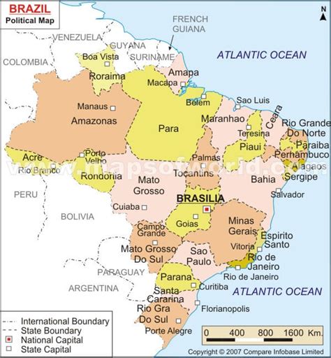 Regions Map of Brazil