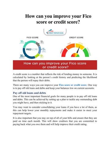 How can you improve your Fico score or credit score by creditrepairease ...