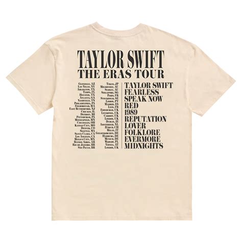 Taylor Swift The Eras International Tour Black T-Shirt | Taylor Swift Official AU Store – Taylor ...