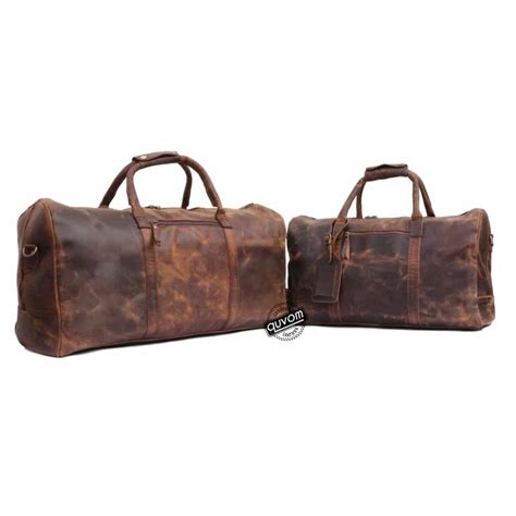 Leather Carry On Duffel Bag – 20/24 Inches Size – Quvom.com