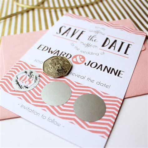 scratch off wedding save the date cards by vanilla retro stationery | notonthehighstreet.com