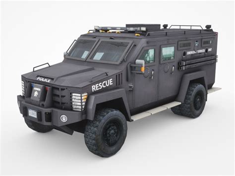 3D armored police van truck model - TurboSquid 1279914