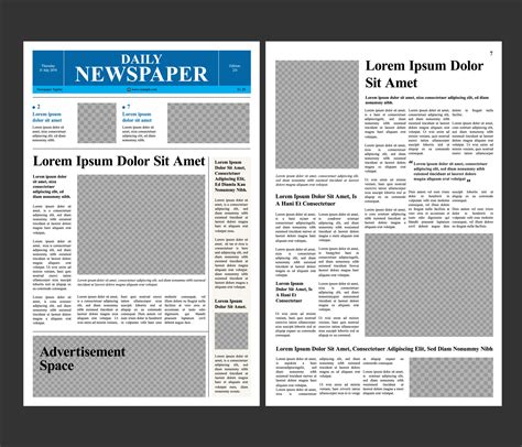 Daily Newspaper Design Template 22178032 Vector Art at Vecteezy