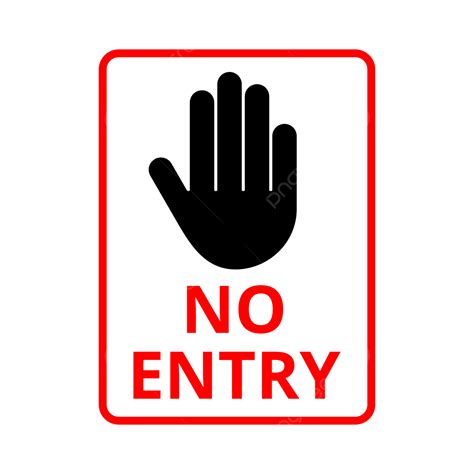 No Entry Sign Vector, No Entry Sign, No Entry, No Entry Signage PNG and Vector with Transparent ...