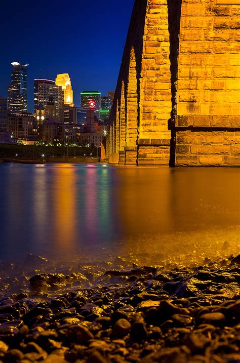 Stone Arch Bridge Night