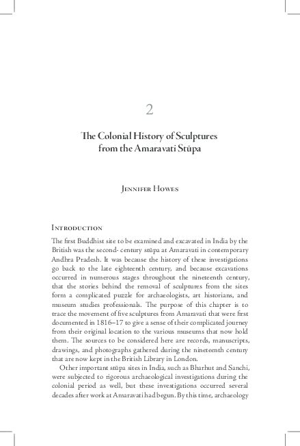 (PDF) A Colonial History of Sculptures from Amaravati Stupa | Jennifer ...