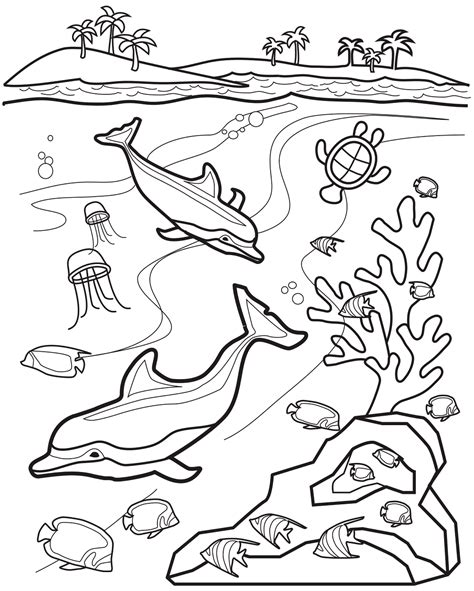 Free Printable Ocean Coloring Pages (Under The Sea)