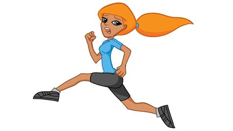 cartoon girl running clipart - Clipground