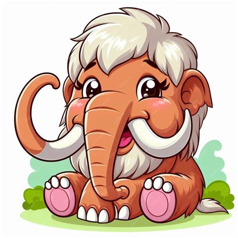 Premium Vector | Cute woolly mammoth vector cartoon illustration