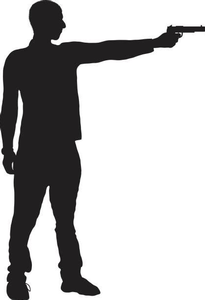 Man Holding Gun Silhouette Clip Art, Vector Images & Illustrations - iStock